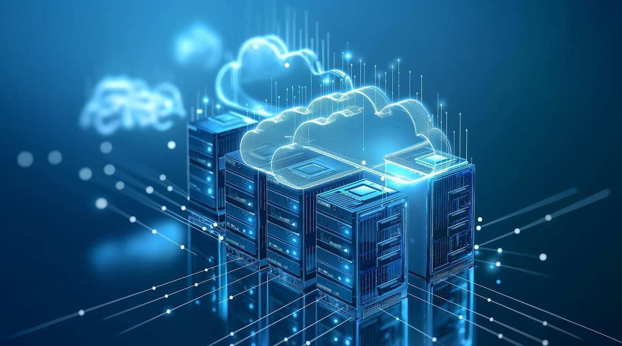 Illustration einer Cloud-Server Infrastruktur